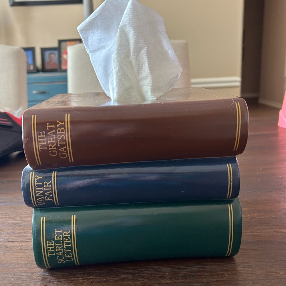 Librarian’s ceramic tissue box